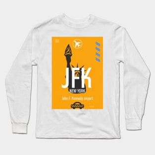 JFK airport statue of liberty Long Sleeve T-Shirt